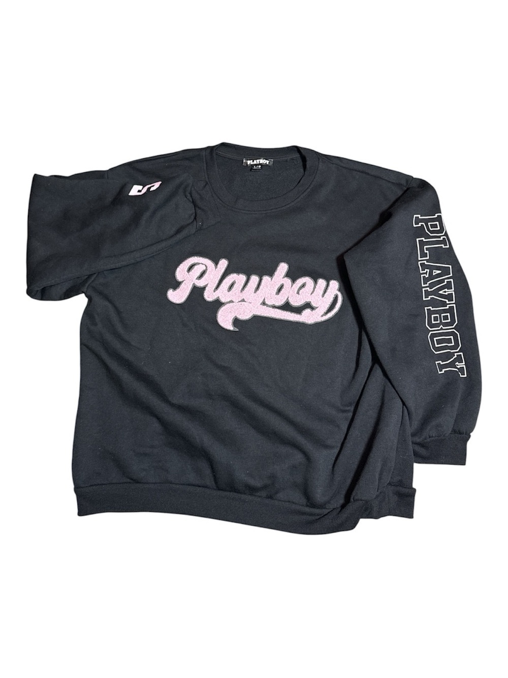 PLAYBOY Sweatshirt Pink Graphics Large